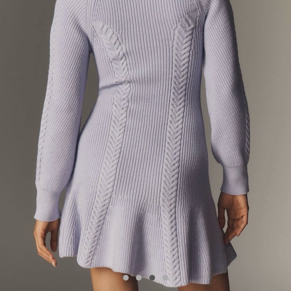 By Anthropologie Knit Skater Dress  | Size XL | Lavender - Picture 3 of 4